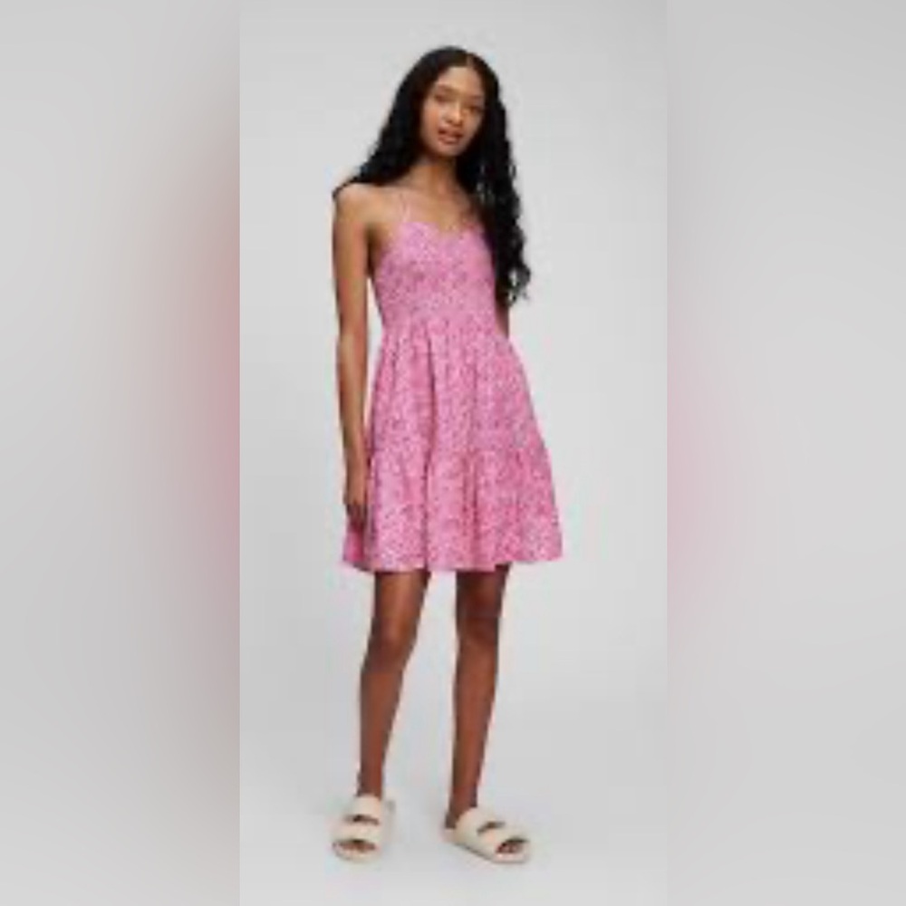 Pink floral romper